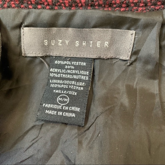 SUZY SHIER BURGUNDY MINI SKIRT SIZE M - Picture 5 of 8